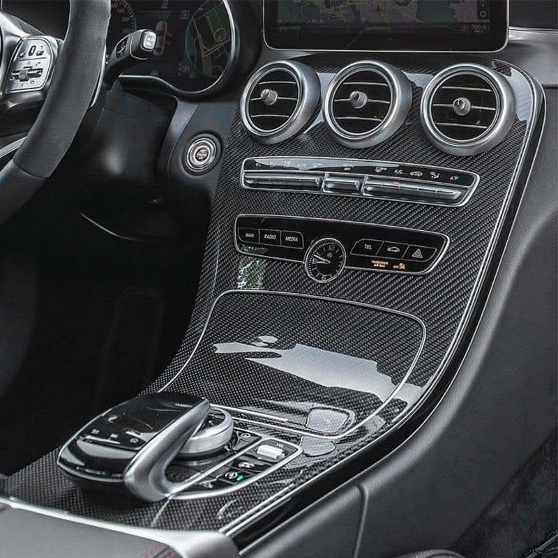 Mercedes - Benz C - Class / C43 / C63 – OEM Carbon Fiber Center Console Trim - Exotics Carbon Design