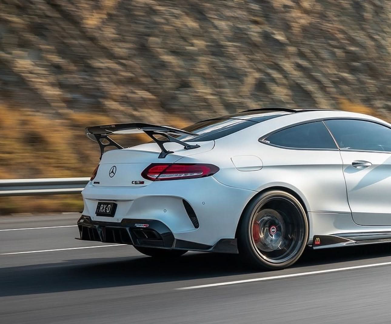 Mercedes Benz C63 Coupe - IMP Style Carbon Fiber Rear Wing - Exotics Carbon Design