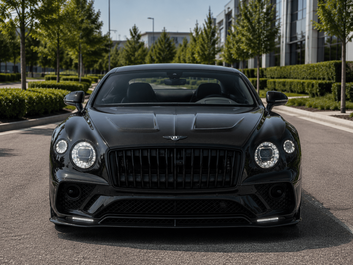 MSY-Style Carbon Fiber Vented Hood - Bentley Continental GT (2019–2025) - Exotics Carbon Design