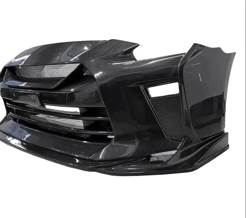 Nissan GT-R R35 (2009–2016) – T.S Style Full Carbon Fiber Front Bumper - Exotics Carbon Design