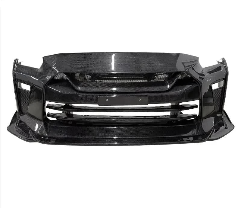 Nissan GT - R R35 (2009–2016) – T.S Style Full Carbon Fiber Front Bumper - Exotics Carbon Design