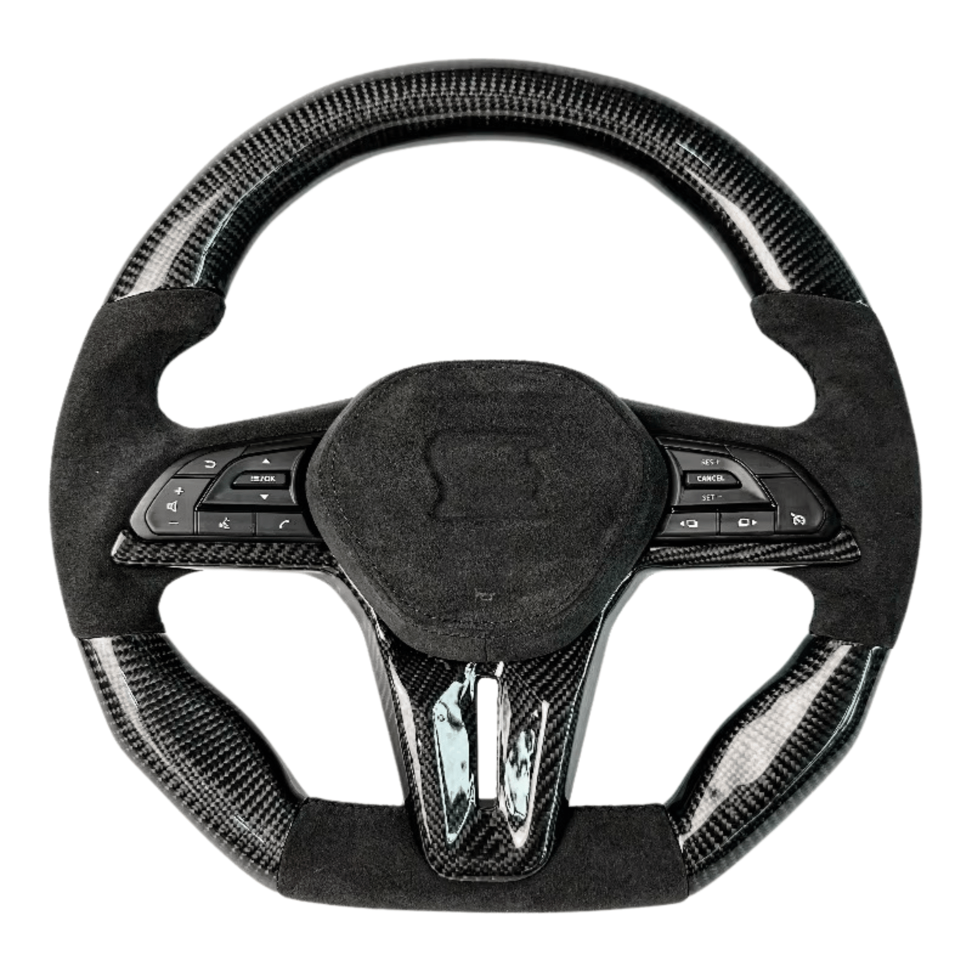 Nissan GT - R R35 (2009–2021) - Full Carbon Fiber & Alcantara Steering Wheel - Exotics Carbon Design