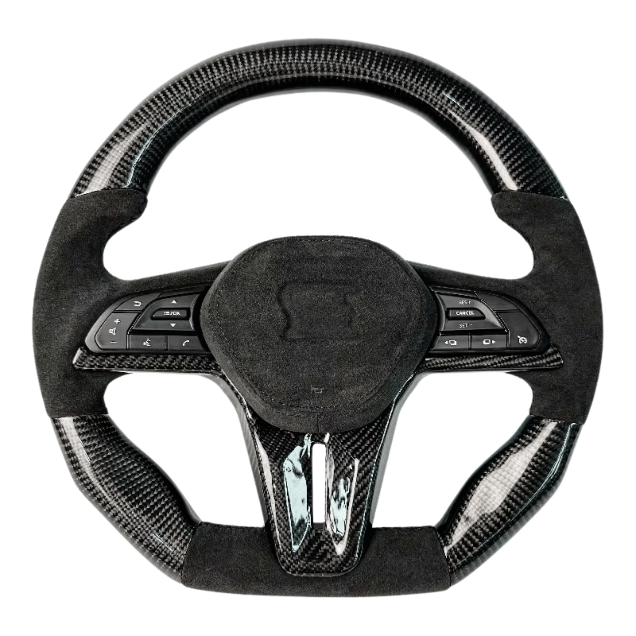 Nissan GT - R R35 (2009–2021) - Full Carbon Fiber & Alcantara Steering Wheel - Exotics Carbon Design