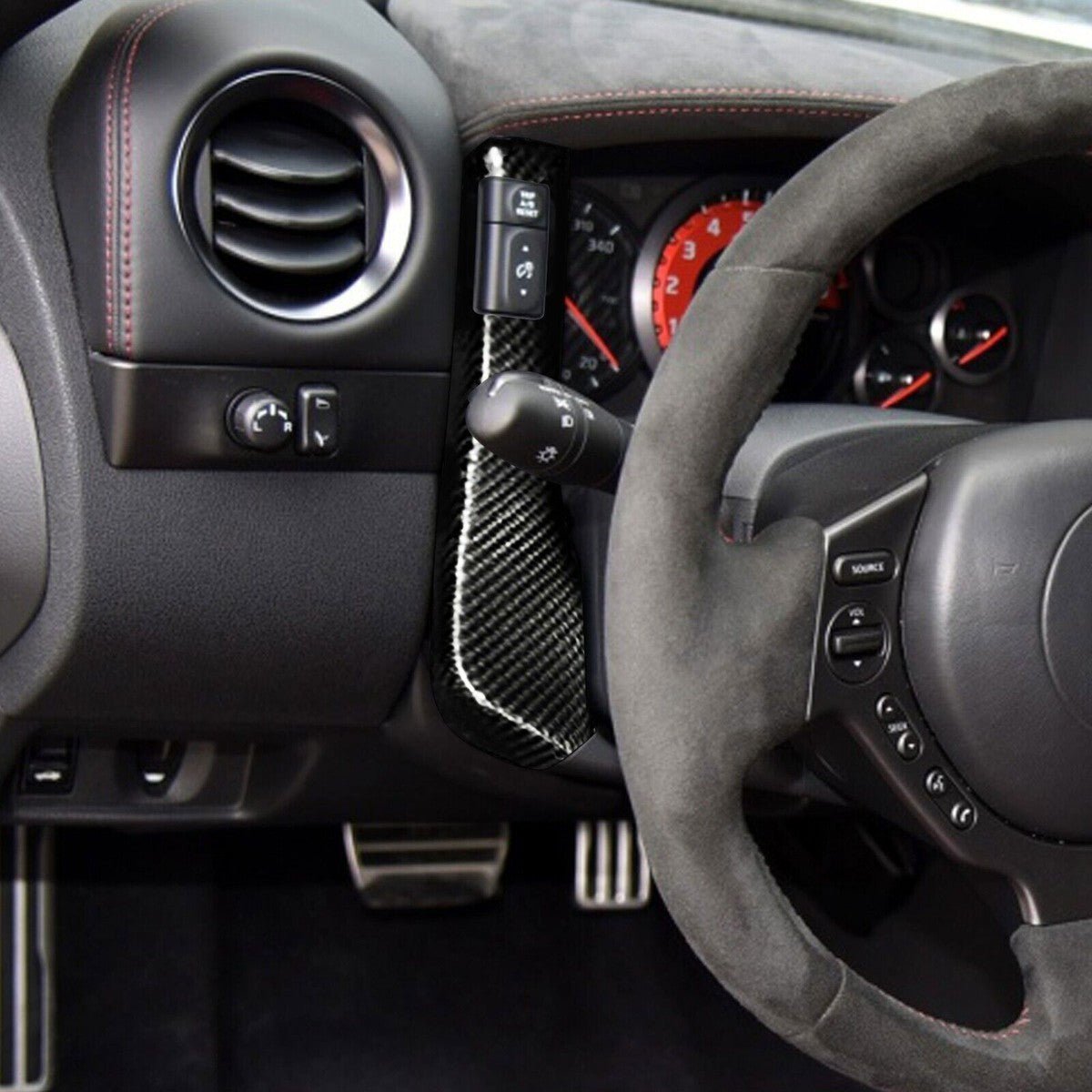Nissan GT-R R35 Carbon Fiber Dashboard Side Panel Trim Covers - Exotics Carbon Design