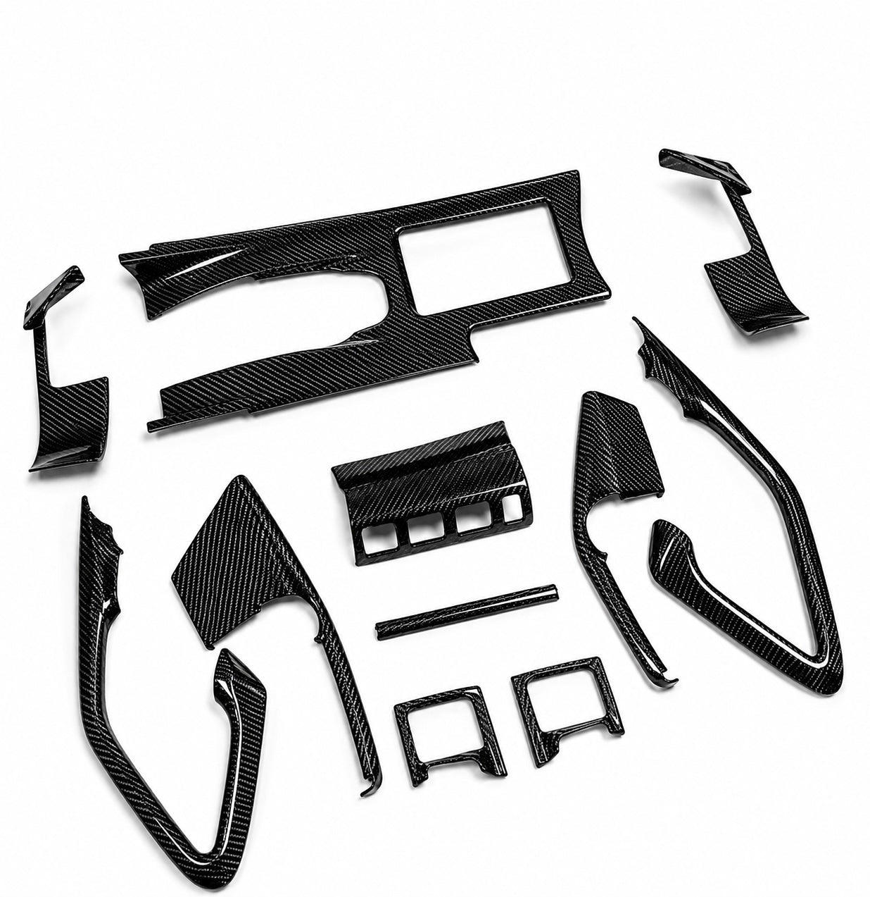 Nissan GT-R R35 OEM-Style Carbon Fiber Interior Trim Set - Exotics Carbon Design