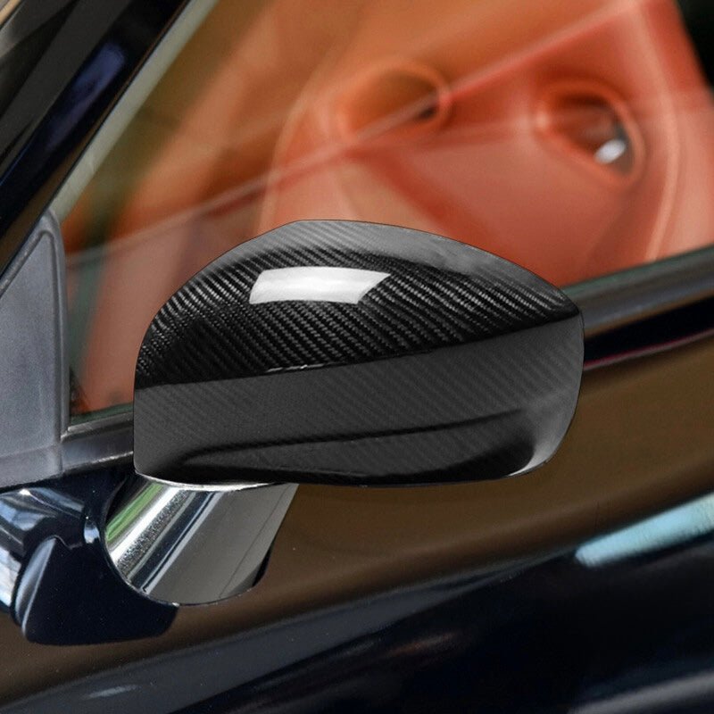 Nissan GT-R R35 Real Carbon Fiber Side Mirror Cap Covers - Exotics Carbon Design
