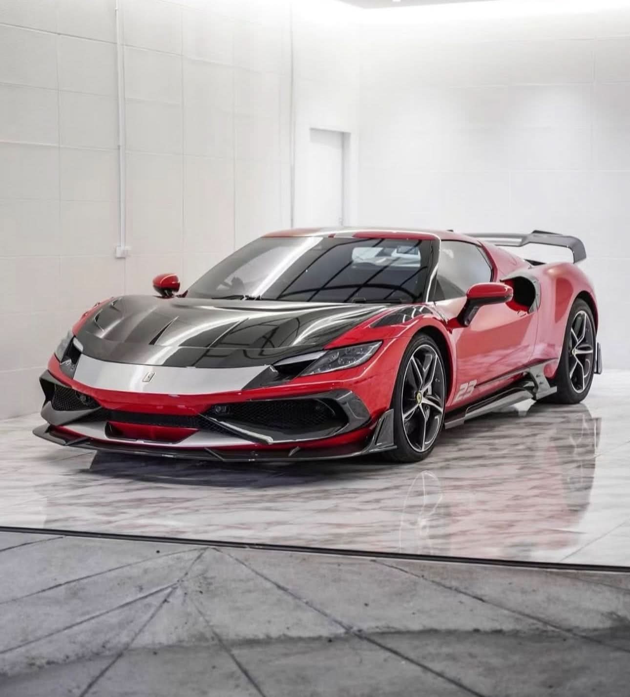 NVC Style Carbon Fiber Vented Front Bonnet Cover - Ferrari 296 GTB - Exotics Carbon Design
