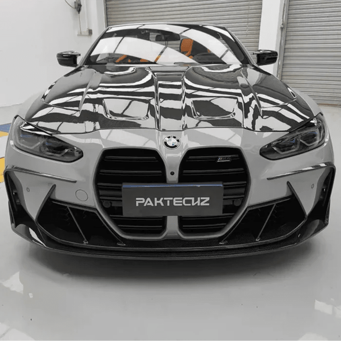 PAKTECHZ CARBON FIBER FRONT BUMPER TRIM - BMW G80 M3 | G82 M4 - Exotics Carbon Design