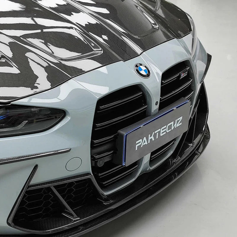 PAKTECHZ CARBON FIBER FRONT BUMPER TRIM - BMW G80 M3 | G82 M4 - Exotics Carbon Design