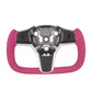 Pink F1 - Style Carbon Fiber Steering Wheel – Tesla Model 3/Y 2017 - 2023 - Exotics Carbon Design