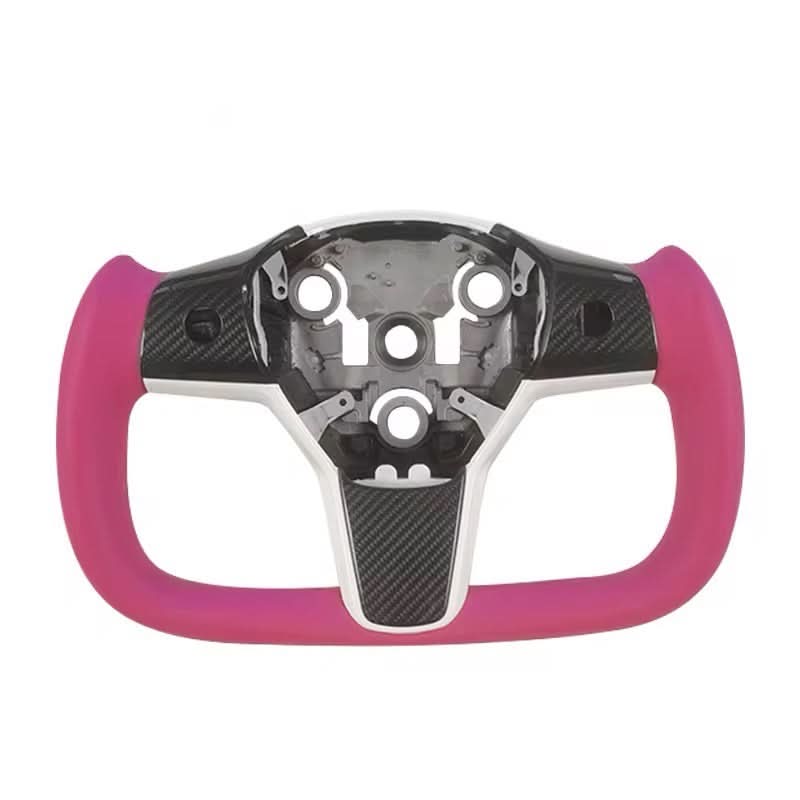 Pink F1 - Style Carbon Fiber Steering Wheel – Tesla Model 3/Y 2017 - 2023 - Exotics Carbon Design