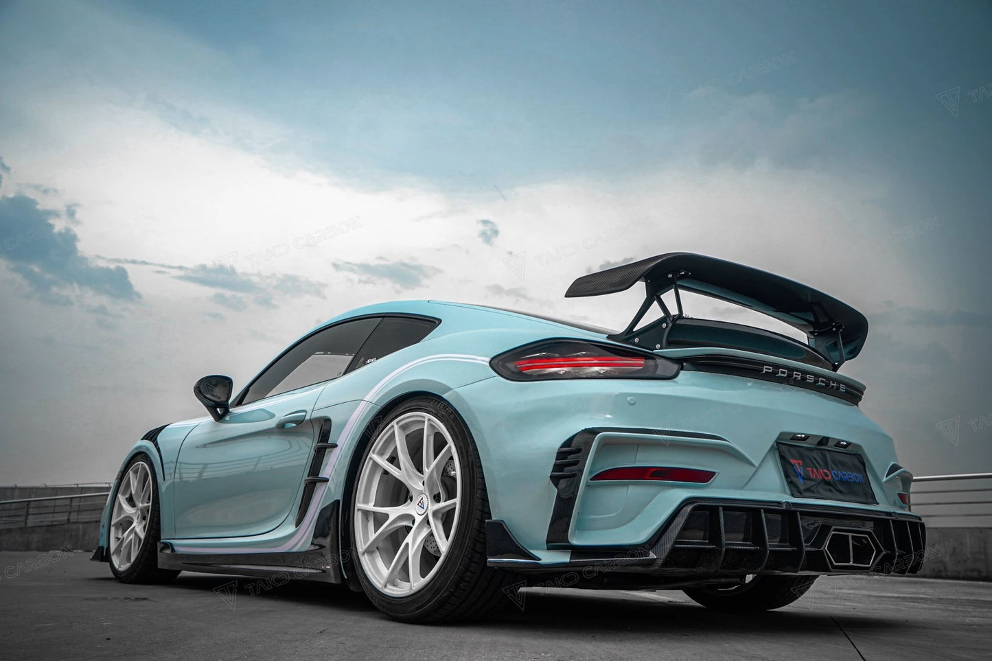 Porsche 718 Cayman & Boxster - TAKD V2 Pre - Preg Carbon Fiber Rear Diffuser - Exotics Carbon Design