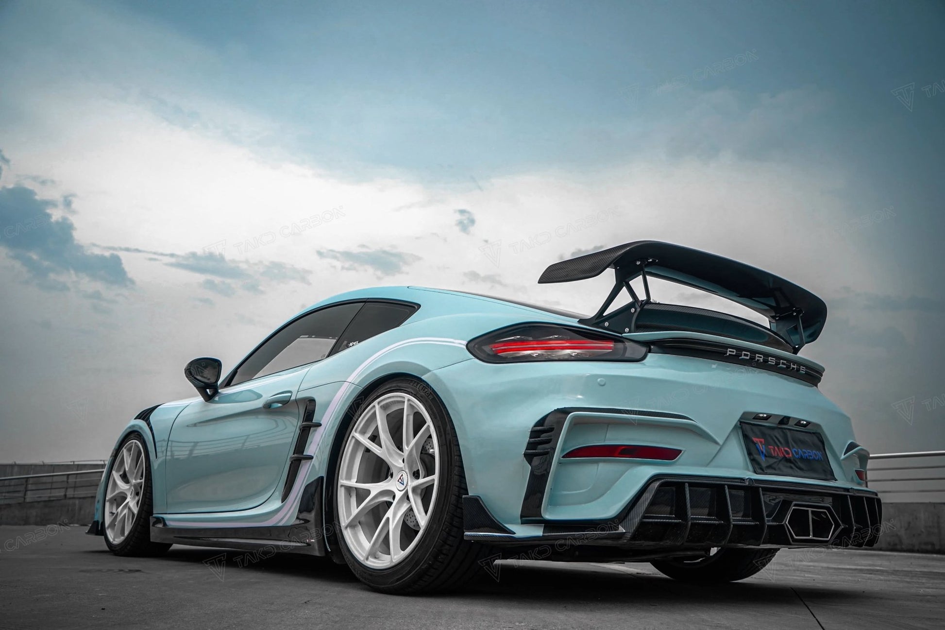 Porsche 718 Cayman & Boxster - TAKD V2 Pre - Preg Carbon Fiber Rear Diffuser - Exotics Carbon Design