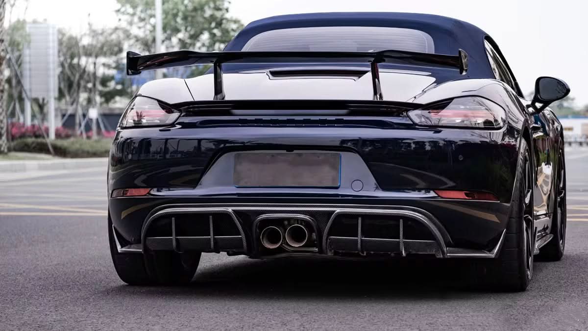 Porsche 718 Cayman/Boxster - Carbon Fiber Rear Diffuser - Exotics Carbon Design