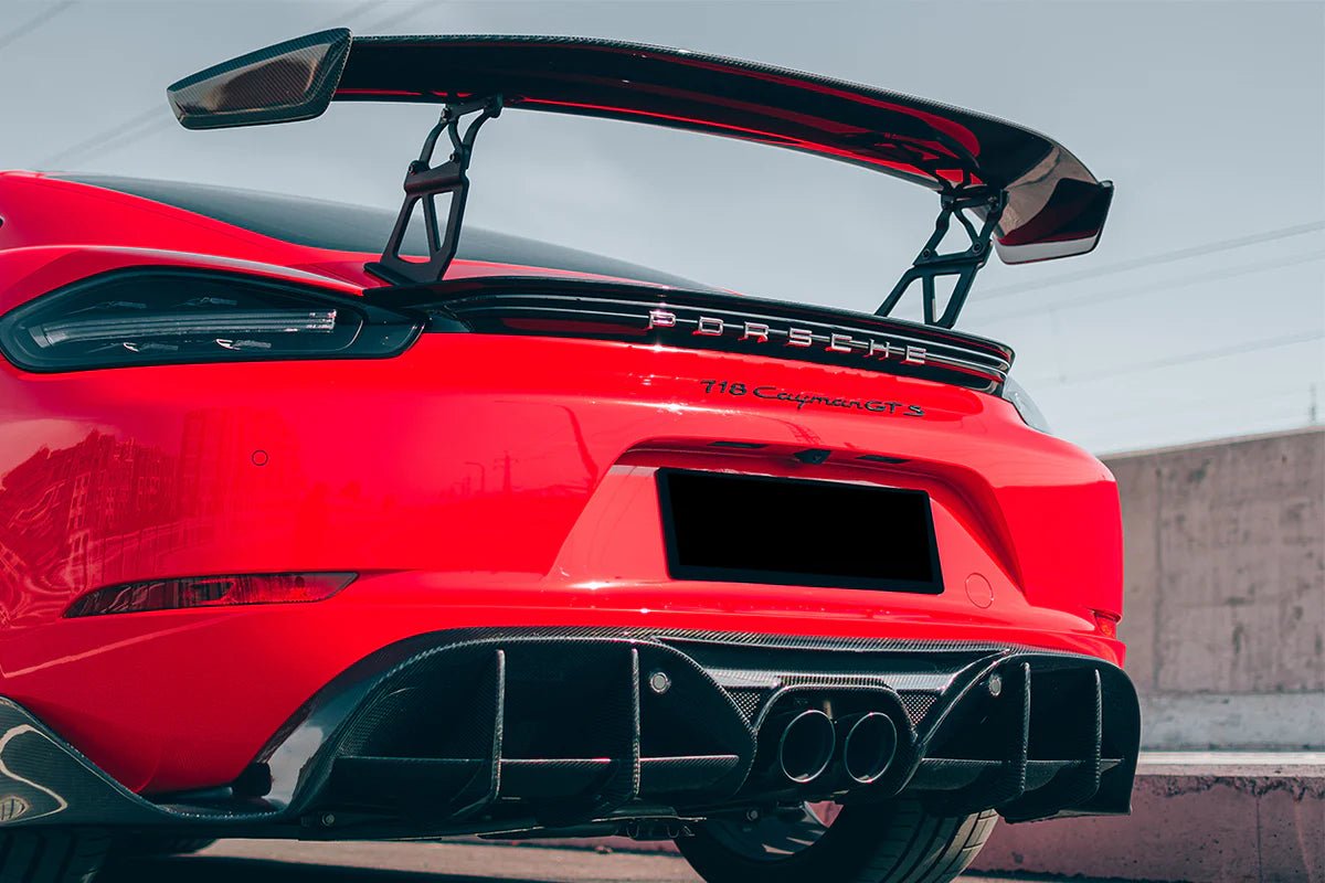 Porsche 718 Cayman/Boxster - Carbon Fiber Rear Diffuser - Exotics Carbon Design