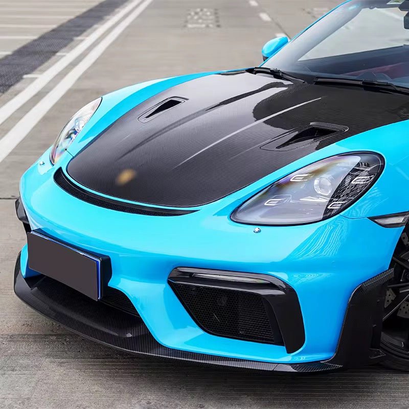 Porsche 718 GT4 Style Carbon Fiber Front Lip - Exotics Carbon Design