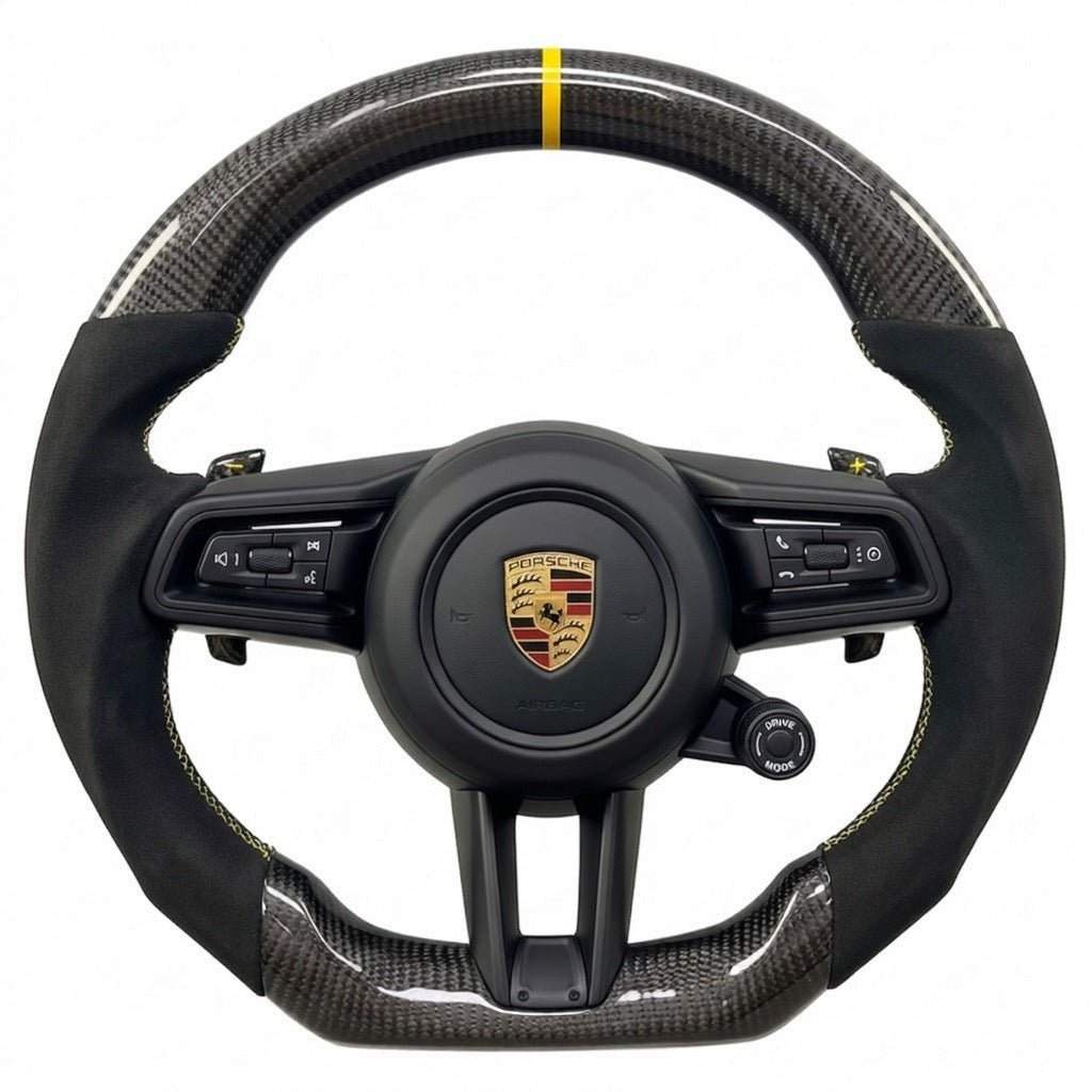 Porsche 911 (992) Carbon Fiber & Alcantara Steering Wheel - Exotics Carbon Design