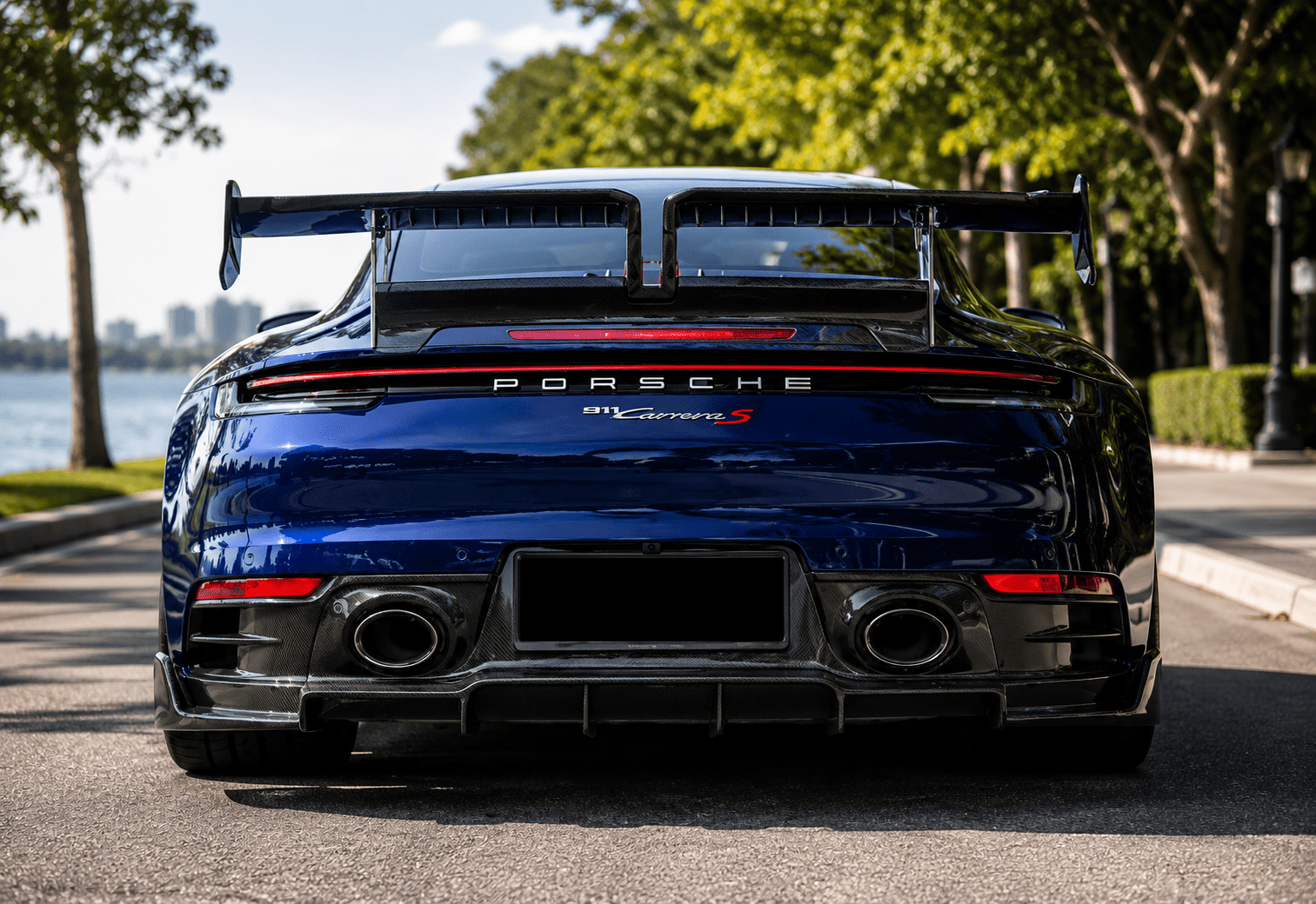 Porsche 911 (992) Carbon Fiber Rear Lip Diffuser - Exotics Carbon Design