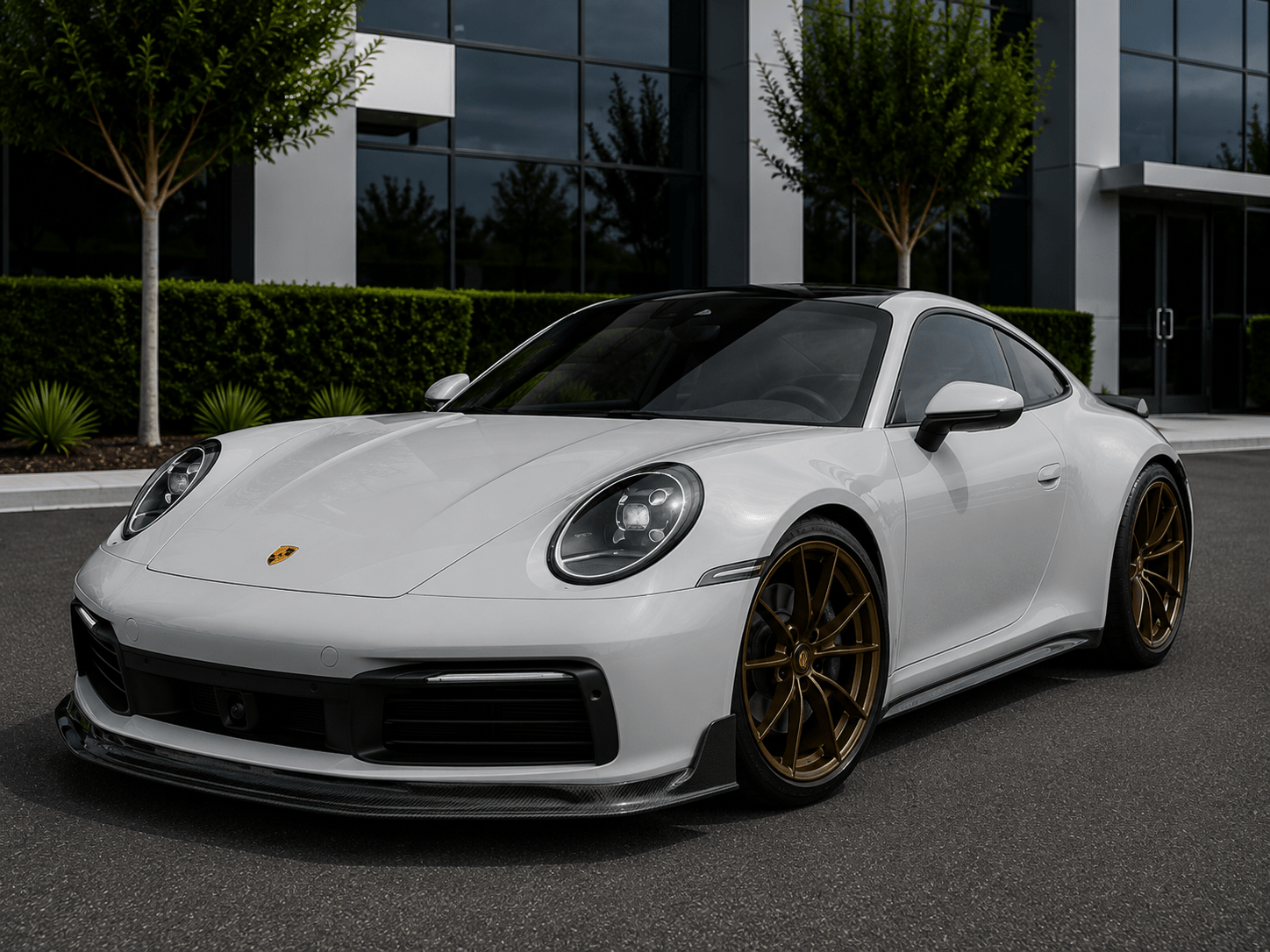 Porsche 911 (992) Carrera Carbon Fiber Front Lip - Exotics Carbon Design