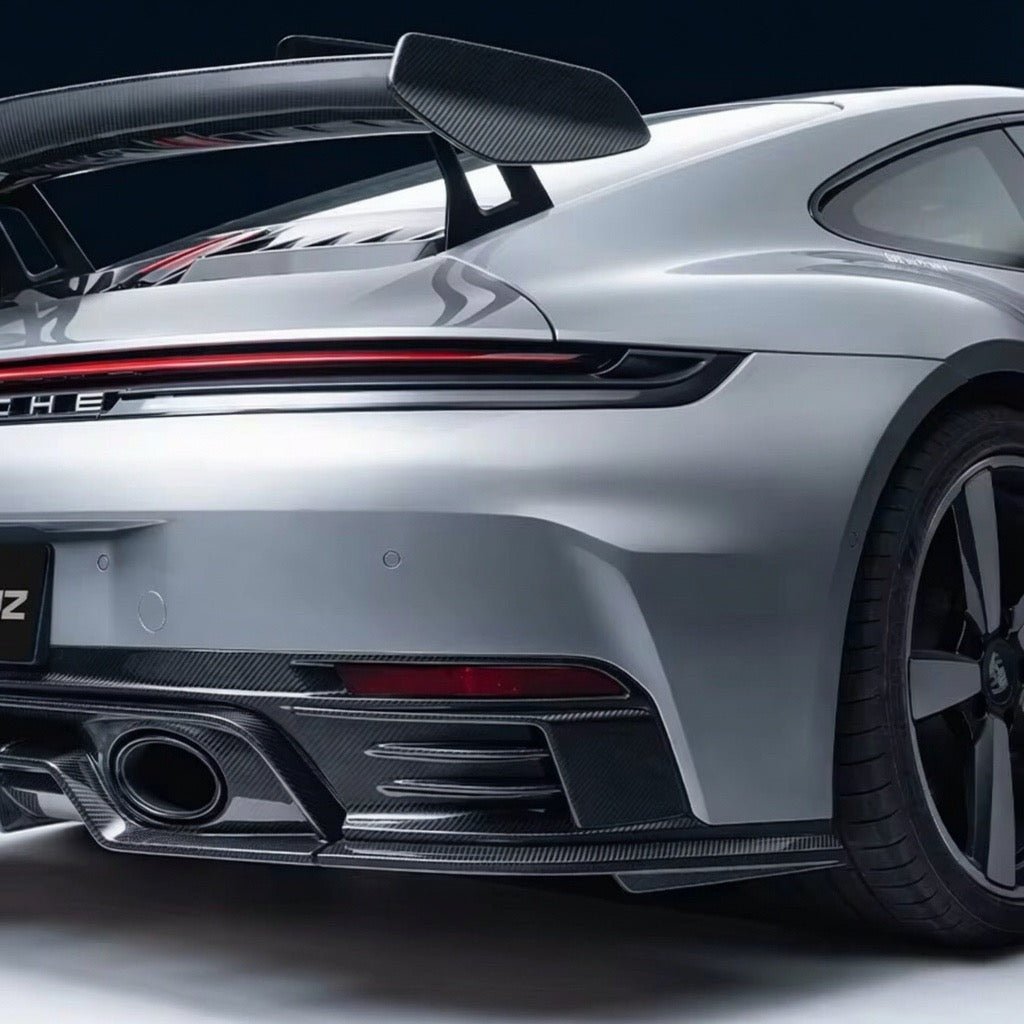 Porsche 911 (992) Carrera / Carrera S / Carrera 4S Carbon Fiber Rear Splitters - Exotics Carbon Design