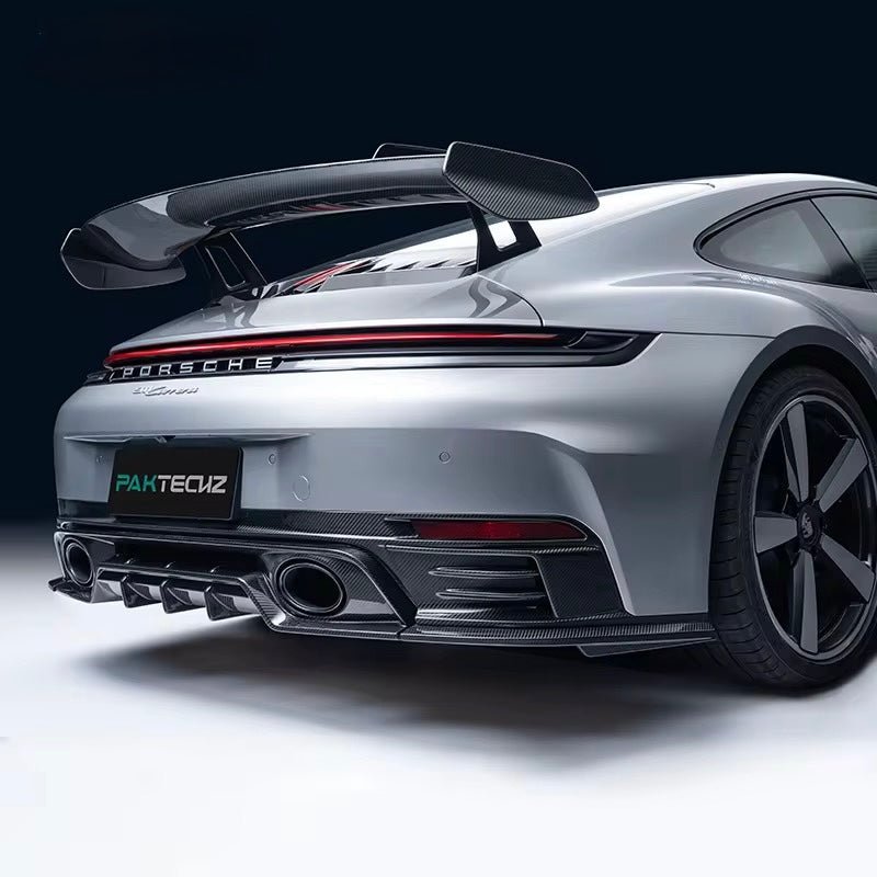 Porsche 911 (992) Carrera / Carrera S / Carrera 4S P.T Style Carbon Fiber Rear Lower Diffuser - Exotics Carbon Design
