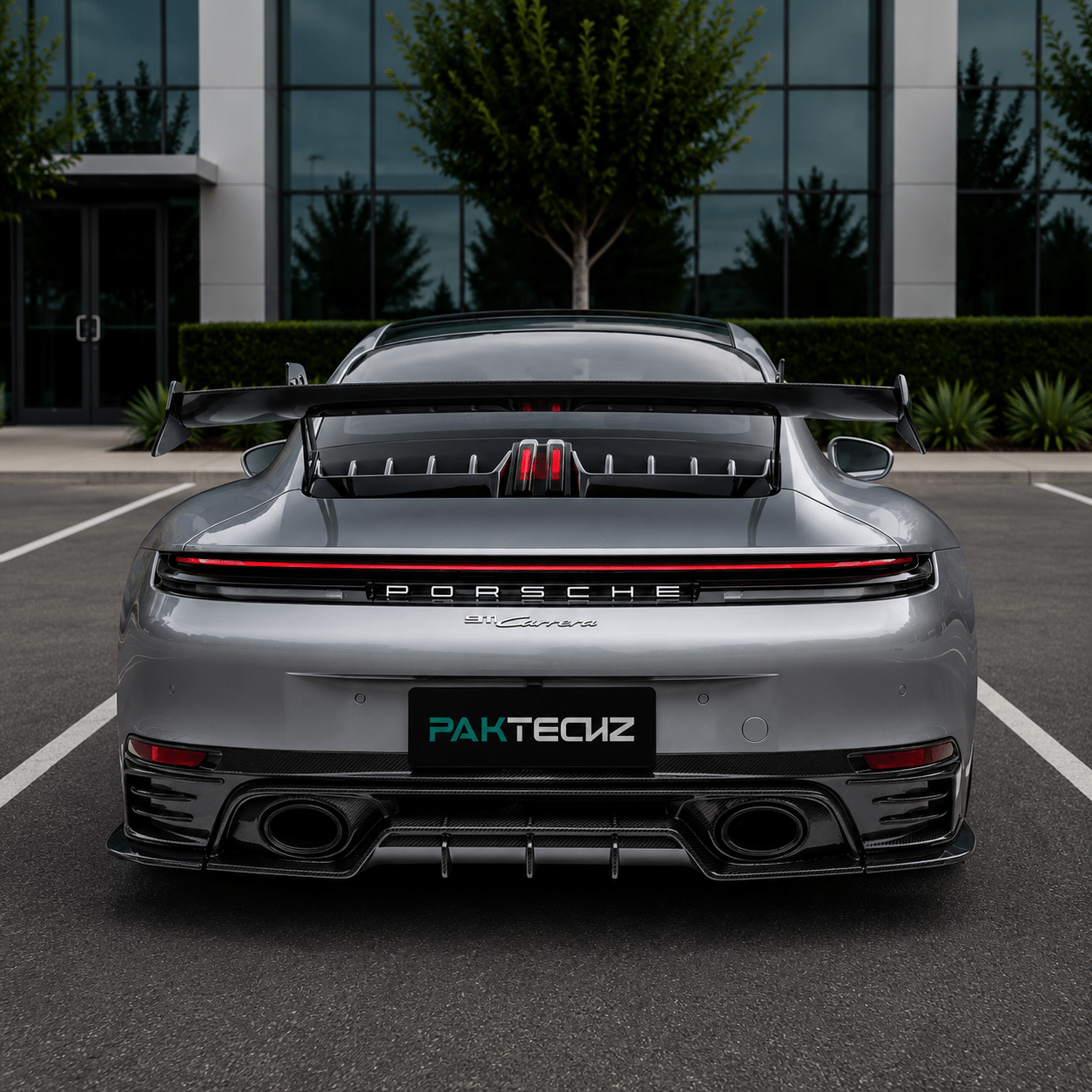 Porsche 911 (992) Carrera / Carrera S / Carrera 4S P.T Style Carbon Fiber Rear Lower Diffuser - Exotics Carbon Design