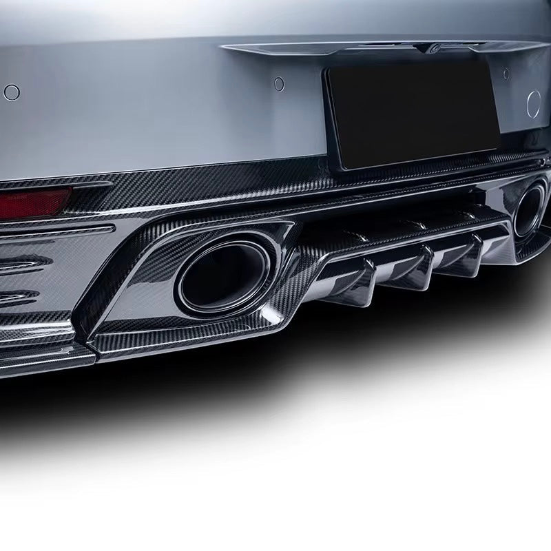 Porsche 911 (992) Carrera / Carrera S / Carrera 4S P.T Style Carbon Fiber Rear Lower Diffuser - Exotics Carbon Design