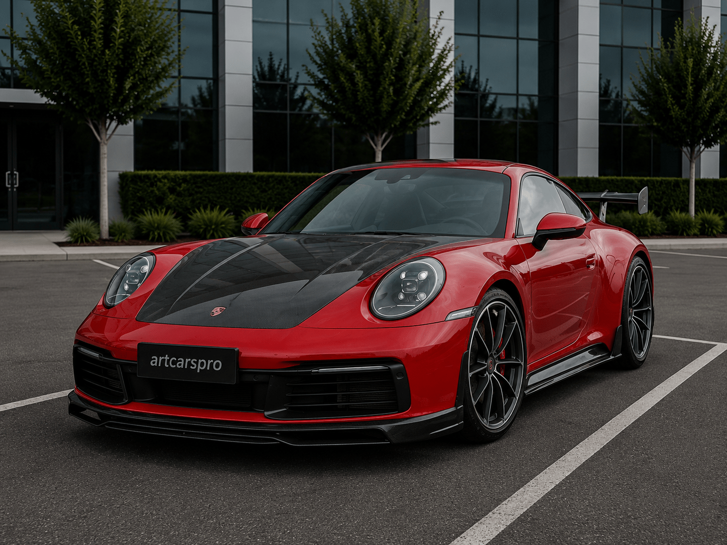 Porsche 911 992 Carrera EC Design Carbon Fiber Front Hood - Exotics Carbon Design