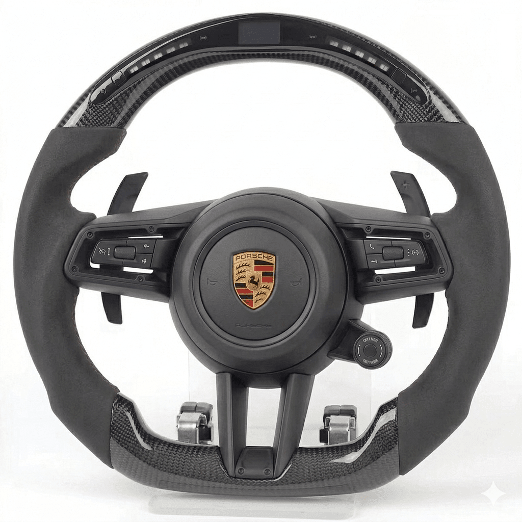 Porsche 911 (992) Custom Carbon Fiber Steering Wheel - Exotics Carbon Design