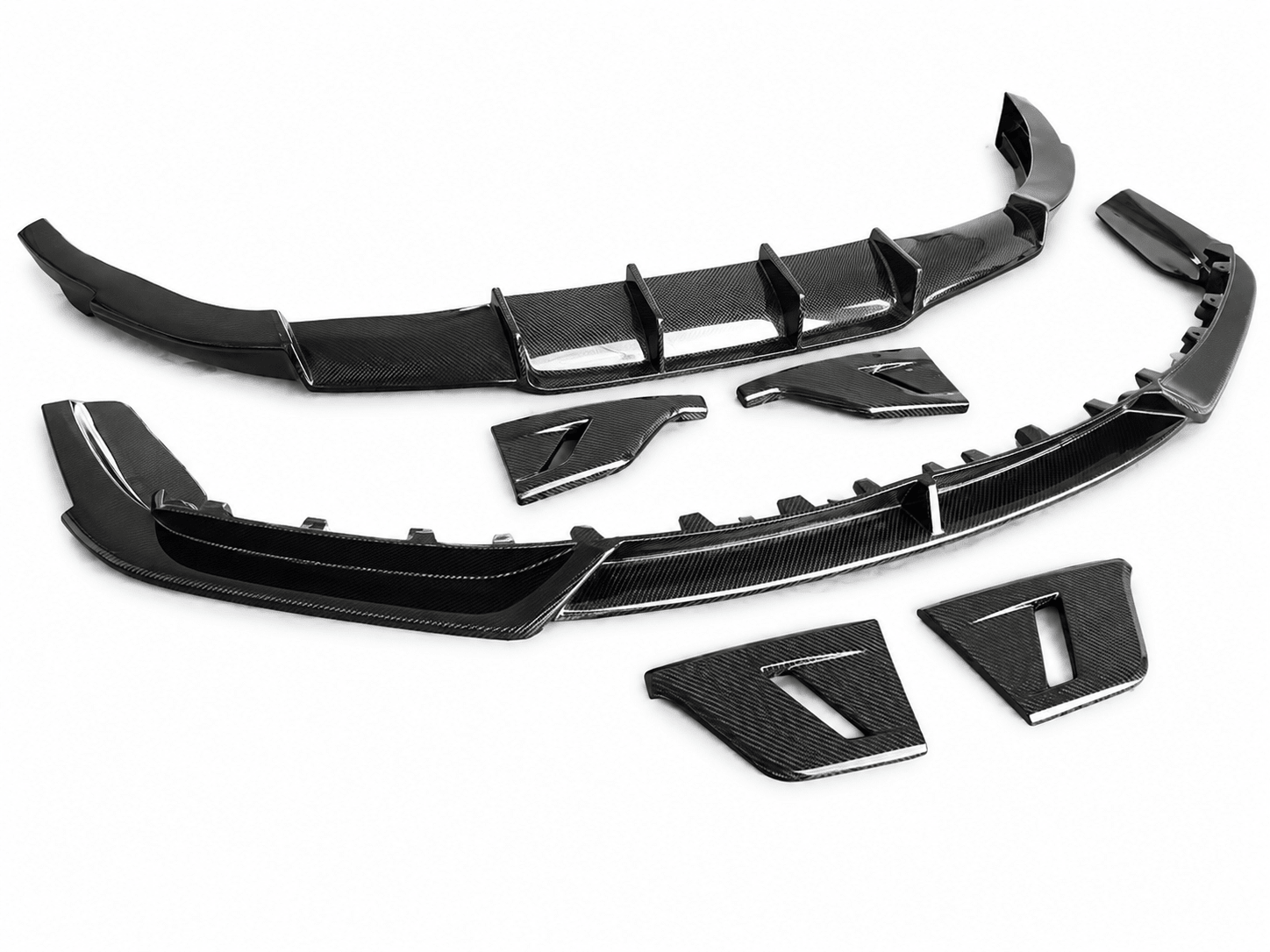 Porsche 911 992 M-Style Carbon Fiber Front Lip & Rear Diffuser - Exotics Carbon Design