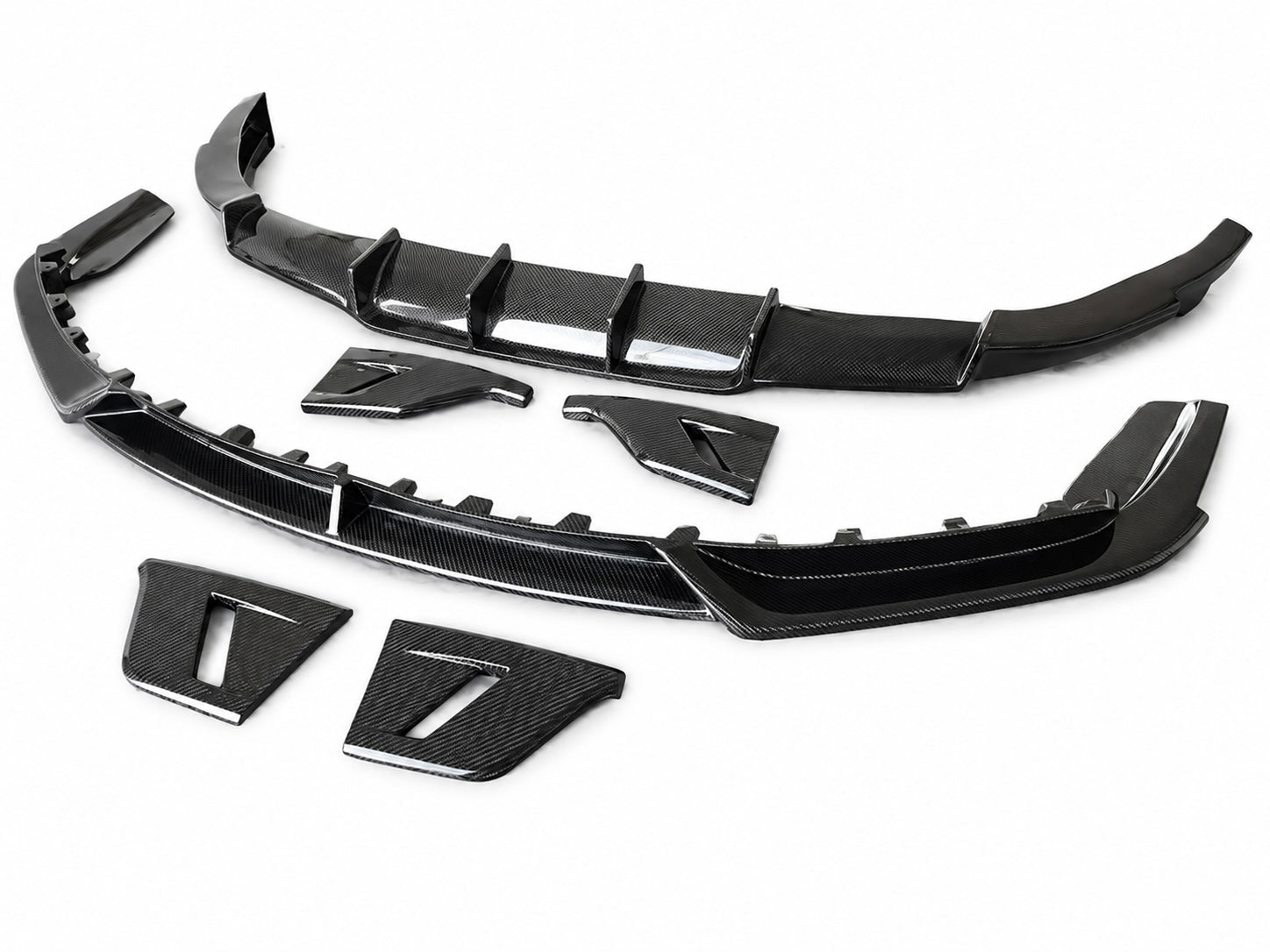 Porsche 911 992 M-Style Carbon Fiber Front Lip & Rear Diffuser - Exotics Carbon Design