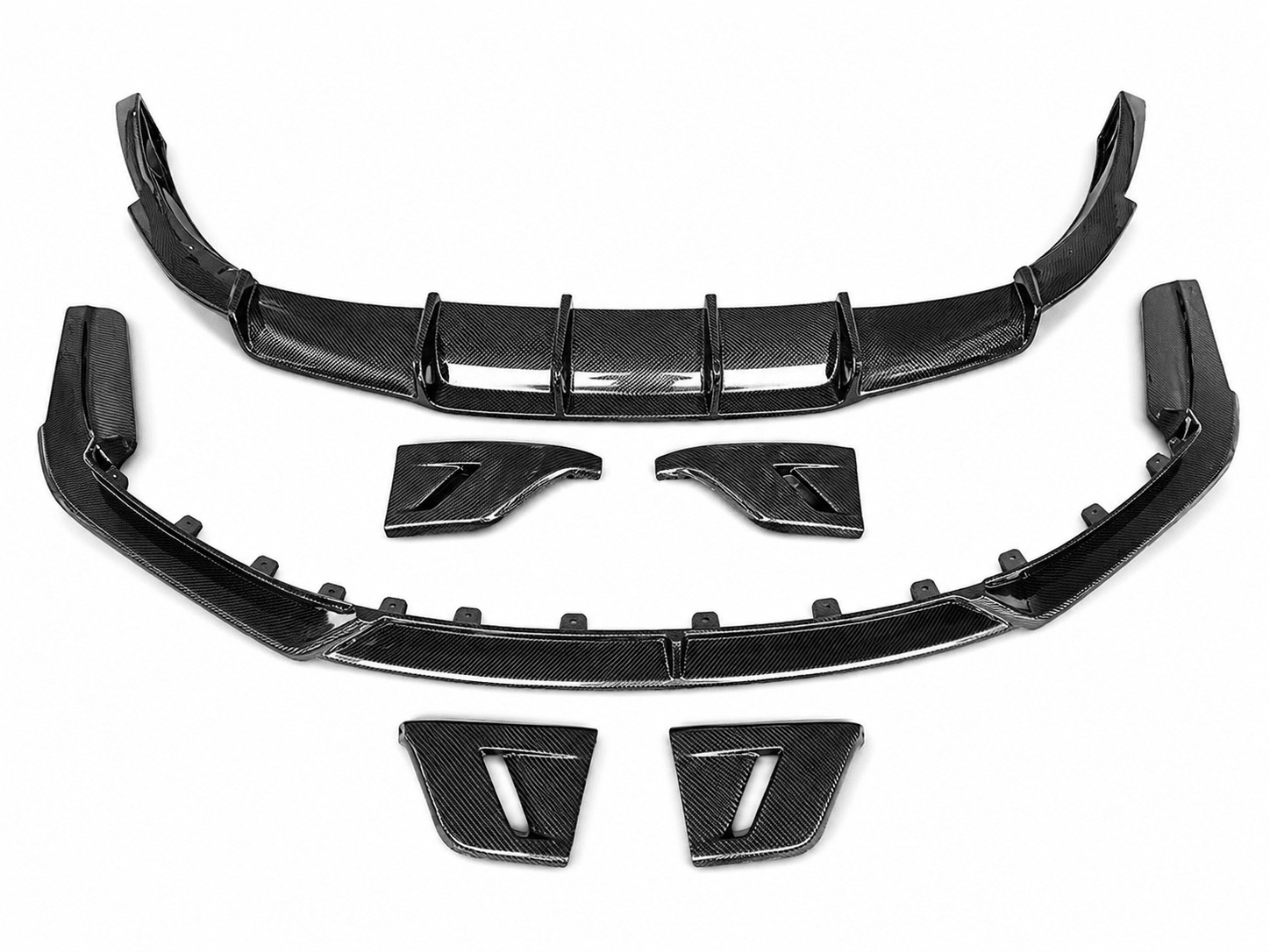 Porsche 911 992 M-Style Carbon Fiber Front Lip & Rear Diffuser - Exotics Carbon Design