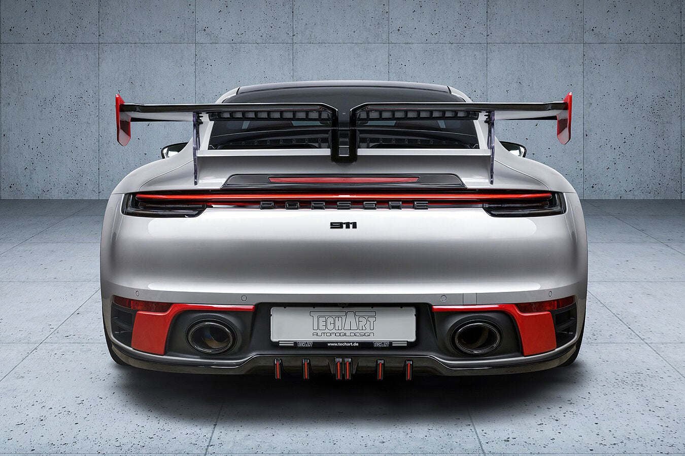 Porsche 911 (992) - T.A Style Carbon Fiber Rear Lip Diffuser - Exotics Carbon Design
