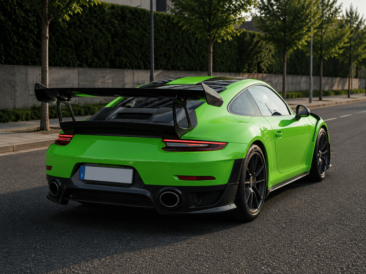 Porsche Carrera / 4S / S 911 991 / 991.1 / 991.2 GT2 Style Carbon Fiber Rear Wing - Exotics Carbon Design