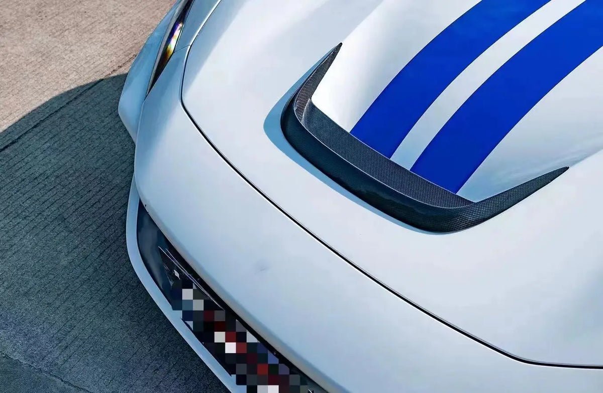 Premium Dry Carbon Fiber Front Hood Vent Trim for Ferrari F8 Tributo / F8 Spider - Exotics Carbon Design
