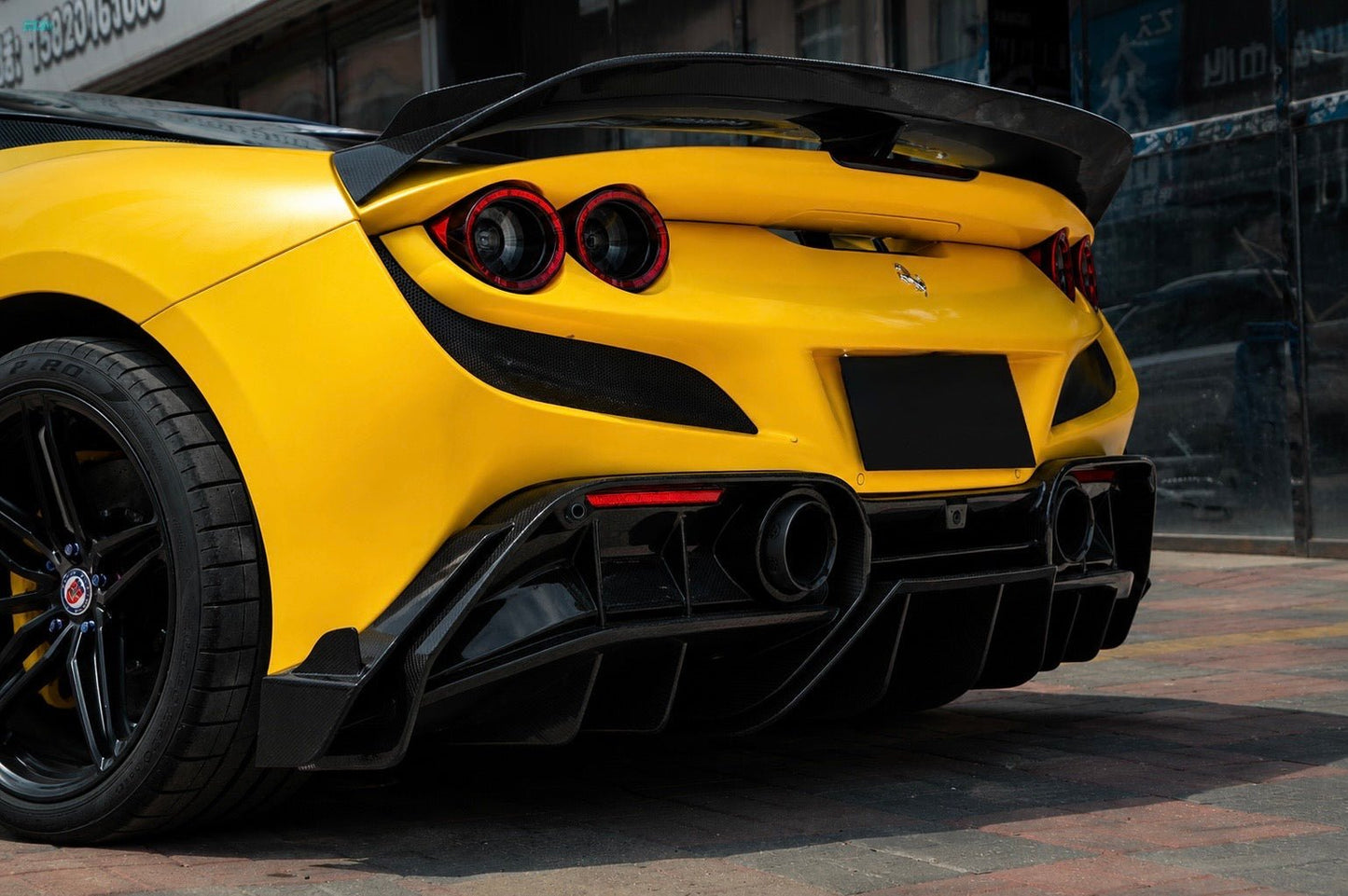 P.T Style Carbon Fiber Rear Spoiler – Ferrari F8 - Exotics Carbon Design