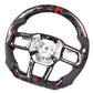 Red Forged Carbon Fiber Steering Wheel – Ford Mustang S650 (2024+) - Exotics Carbon Design