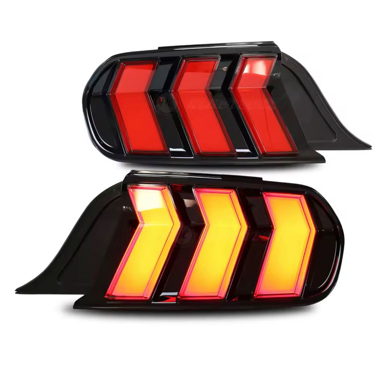 RGB Colorful LED Taillights Color - Changing with Sequential Turn Signals - Ford Mustang (2015–2023) - Exotics Carbon Design