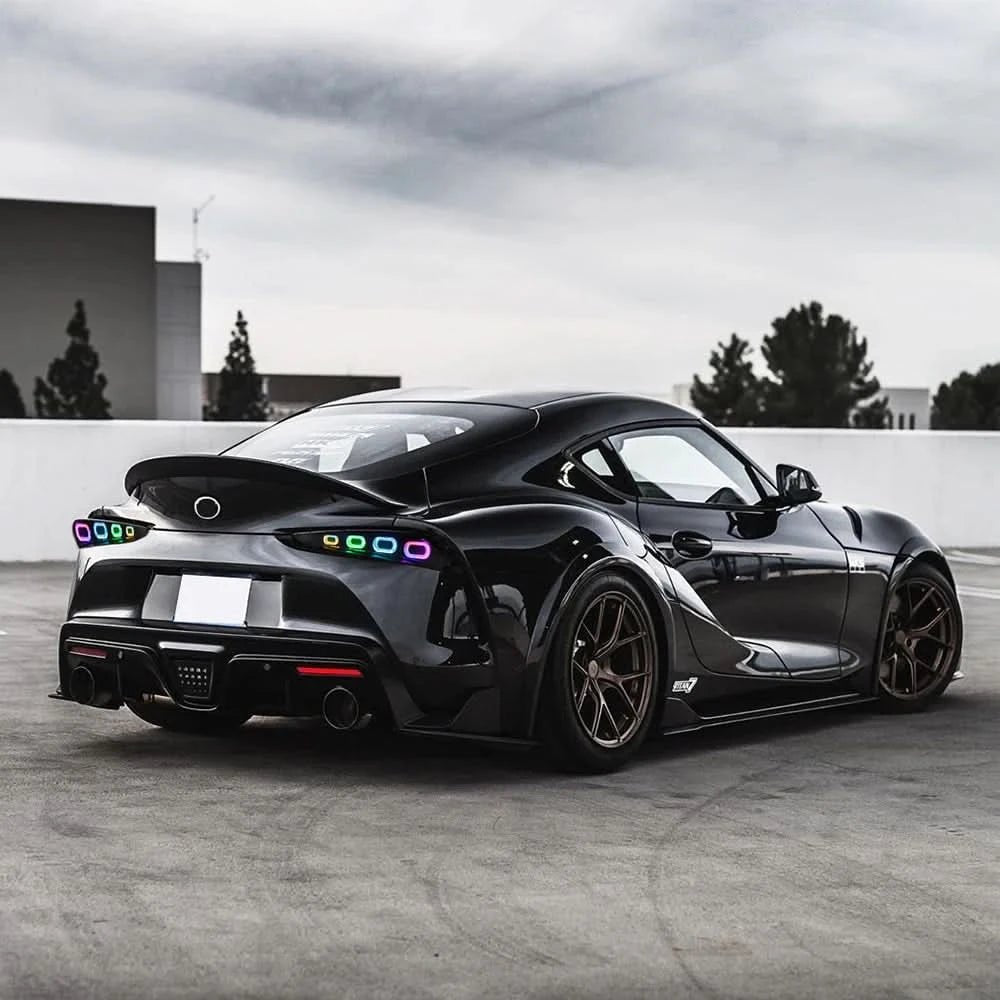 RGB LED Taillights for Toyota GR Supra A90/A91 (2020–2024) – Sequential Turn Signals & Custom Light Modes - Exotics Carbon Design