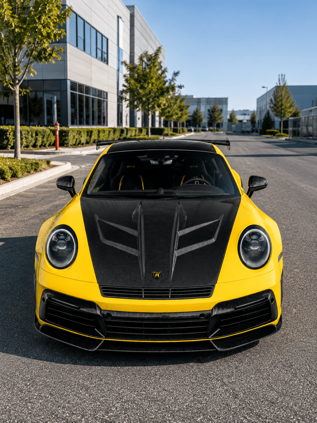 TC Style Vented Carbon Fiber Front Compartment Hood - Porsche 911 992 - Exotics Carbon Design