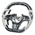 TDD-Style Forged Carbon Steering Wheel Flat Bottom & White Grips for Nissan GTR R35 (2017–2020) - Exotics Carbon Design