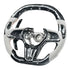 TDD - Style Forged Carbon Steering Wheel Flat Bottom & White Grips for Nissan GTR R35 (2017–2020) - Exotics Carbon Design