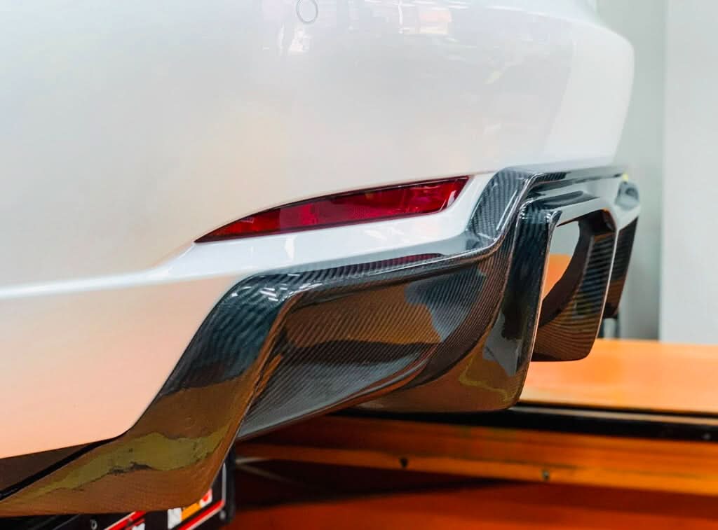 Tesla Model 3 - Carbon Fiber Race Rear Diffuser Sport - Inspired Styling - Exotics Carbon Design
