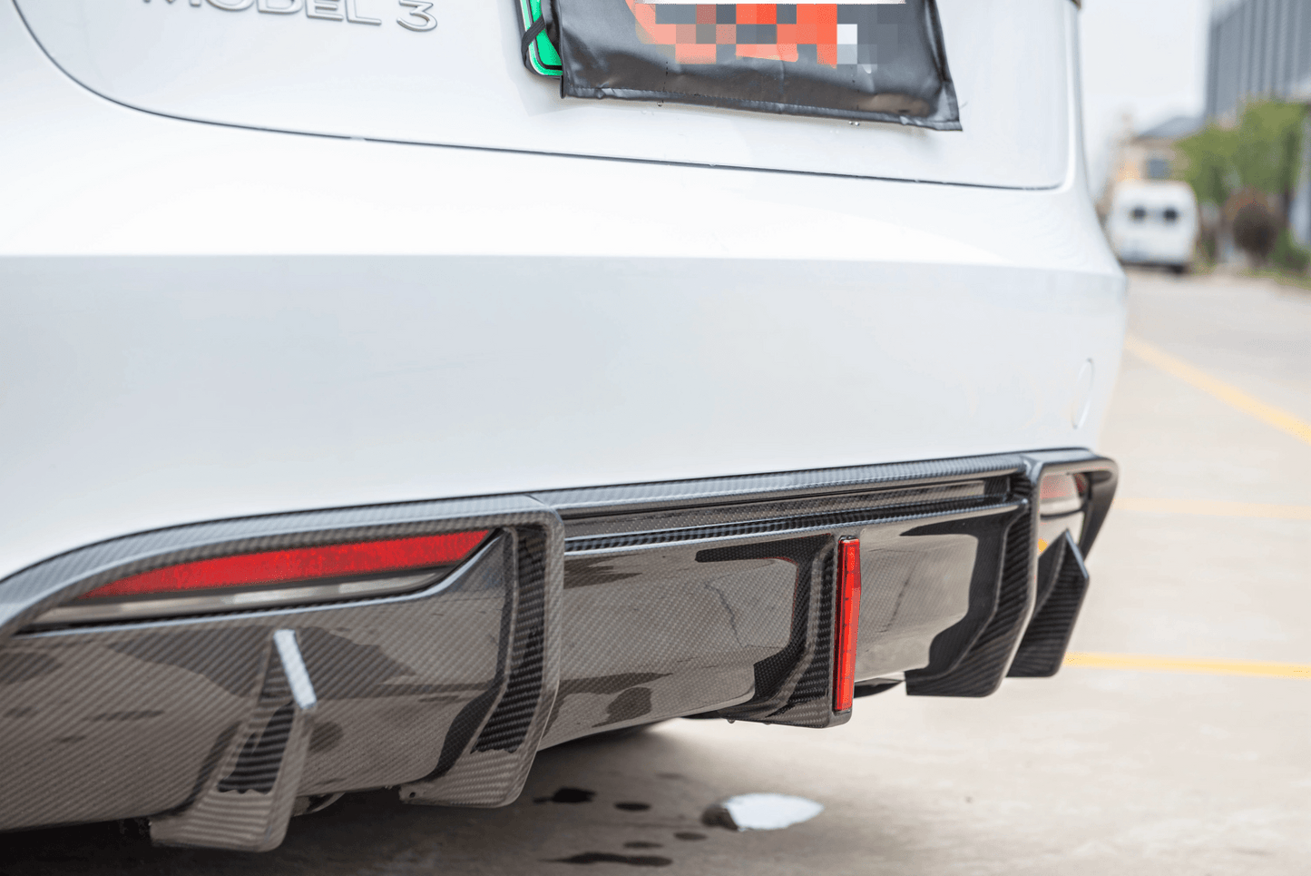 Tesla Model 3 Highland - Carbon Fiber Rear Diffuser - Exotics Carbon Design