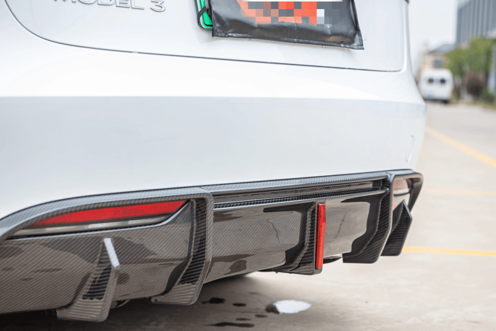Tesla Model 3 Highland - Carbon Fiber Rear Diffuser - Exotics Carbon Design