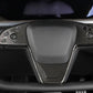 Tesla Model S / Model X (2021–2024) Carbon Fiber Steering Wheel Button Cover – Sporty Interior Upgrade - Exotics Carbon Design