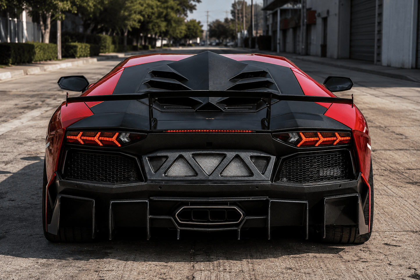 Track-Inspired Exotic Design Carbon Fiber Rear Wing – Lamborghini Aventador LP700 - Exotics Carbon Design