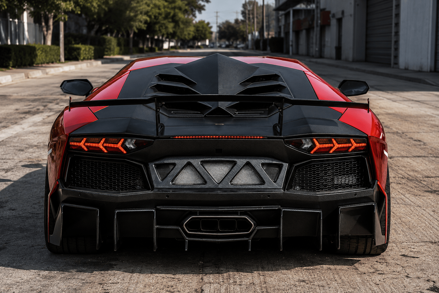 Track-Inspired Exotic Design Carbon Fiber Rear Wing – Lamborghini Aventador LP700 - Exotics Carbon Design