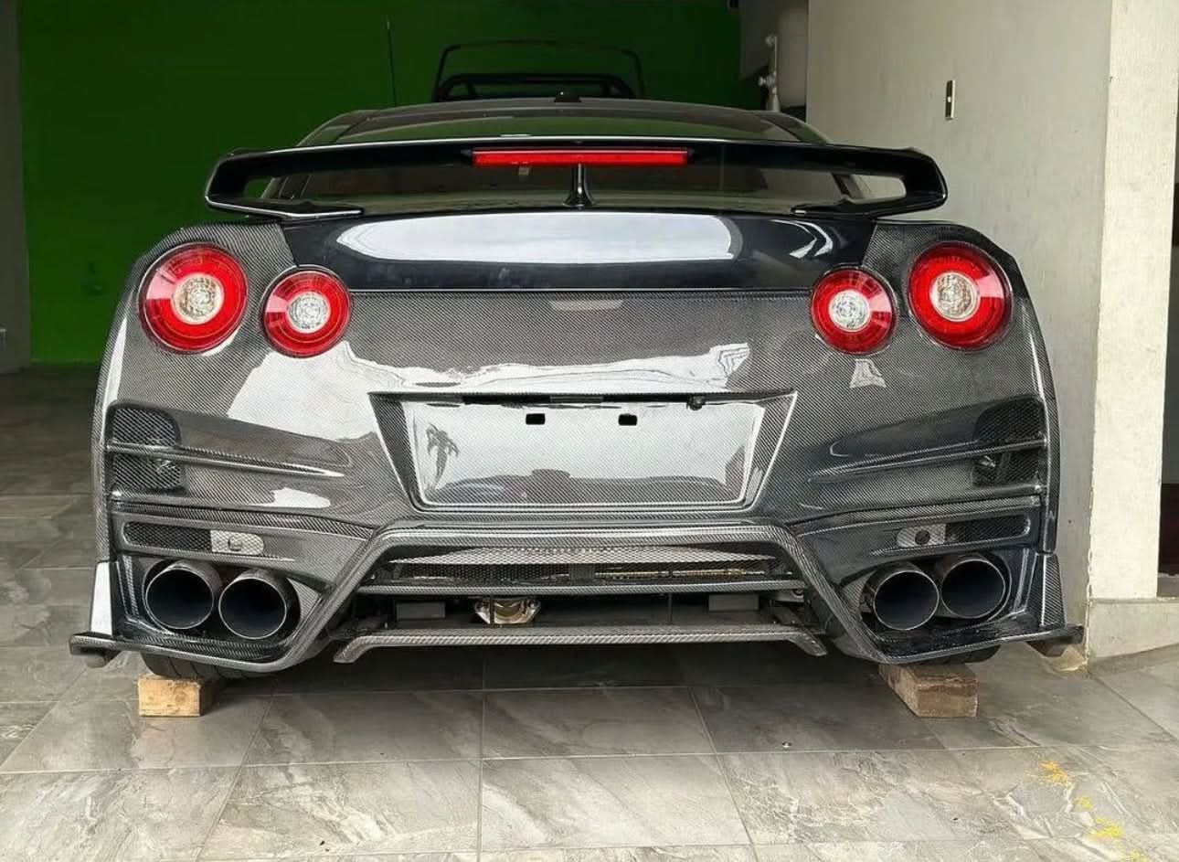 T.S Style Full Carbon Fiber Rear Bumper – Nissan GT - R R35 - Exotics Carbon Design