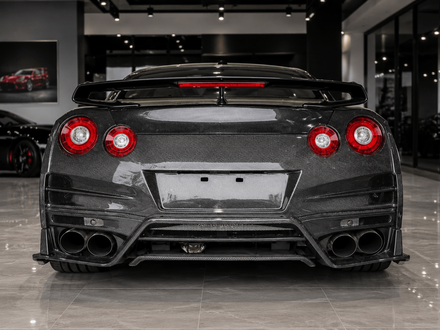 T.S Style Full Carbon Fiber Rear Bumper – Nissan GT-R R35 - Exotics Carbon Design